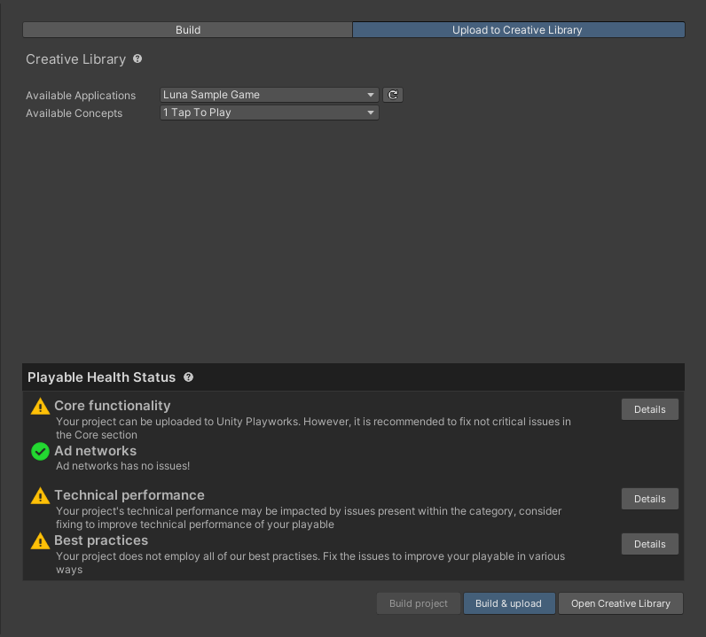 Project diagnostics